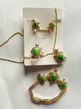 Articulated Turtle Jewelry Set (5 pieces)